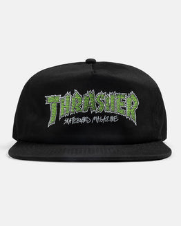 Thrasher Bricks Snapback Cap - Black/Green