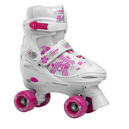 Roces Quaddy 3.0 Adjustable Quad Skates - White Pink
