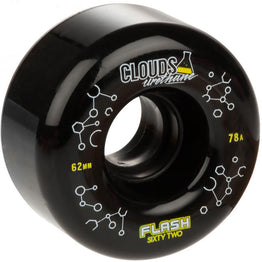 Clouds Urethane Flash Wheel and Bearings (4 Pack) Black 62mm