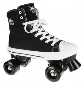 Rookie Canvas Roller Skates - Black / White