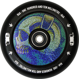 Blunt Hollow Core 110mm Wheel - Black / Skull Phones