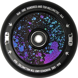 Blunt Hollow Core 110mm Wheel - Black / Splatter Hologram