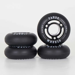 Famus Metal Core Aggressive Inline Skate Wheels 64mm/90A - Black/Black