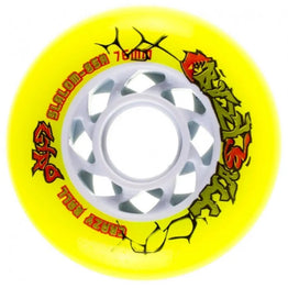 Gyro Crazy Ball Slalom Inline Skate Wheels - Yellow (4 Pack)