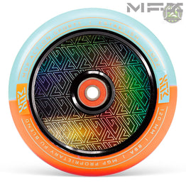 Madd MFX Corrupt 120mm Scooter Wheels - Orange / Teal