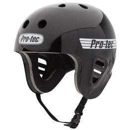 Pro-Tec Full Cut Water Helmet - Gloss Black (With Mount Clip)