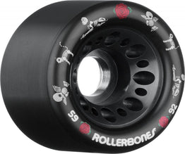 Rollerbones Pet Day of The Dead Quad Wheels Black (Pack of 4) 59mm/92A