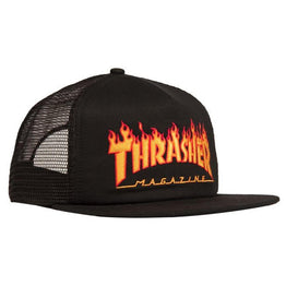 Thrasher Flame Mesh Cap Embroidered - Black