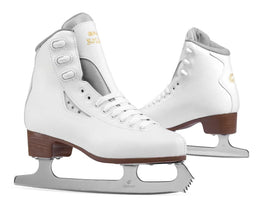 Graf Bolero Crystal Figure Skates - White