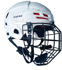 CCM Tacks 70 Ice Hockey Helmet Combo White  - Senior