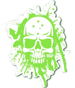 MGP Green & White Skull Sticker(202-040)