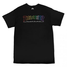 Thrasher Outlined Rainbow Mag T-shirt - Black
