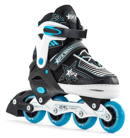 Sfr Pulsar Adjustable Inline Skates - Black White Blue