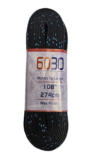 6030 Sports Waxed Hockey Laces - Black