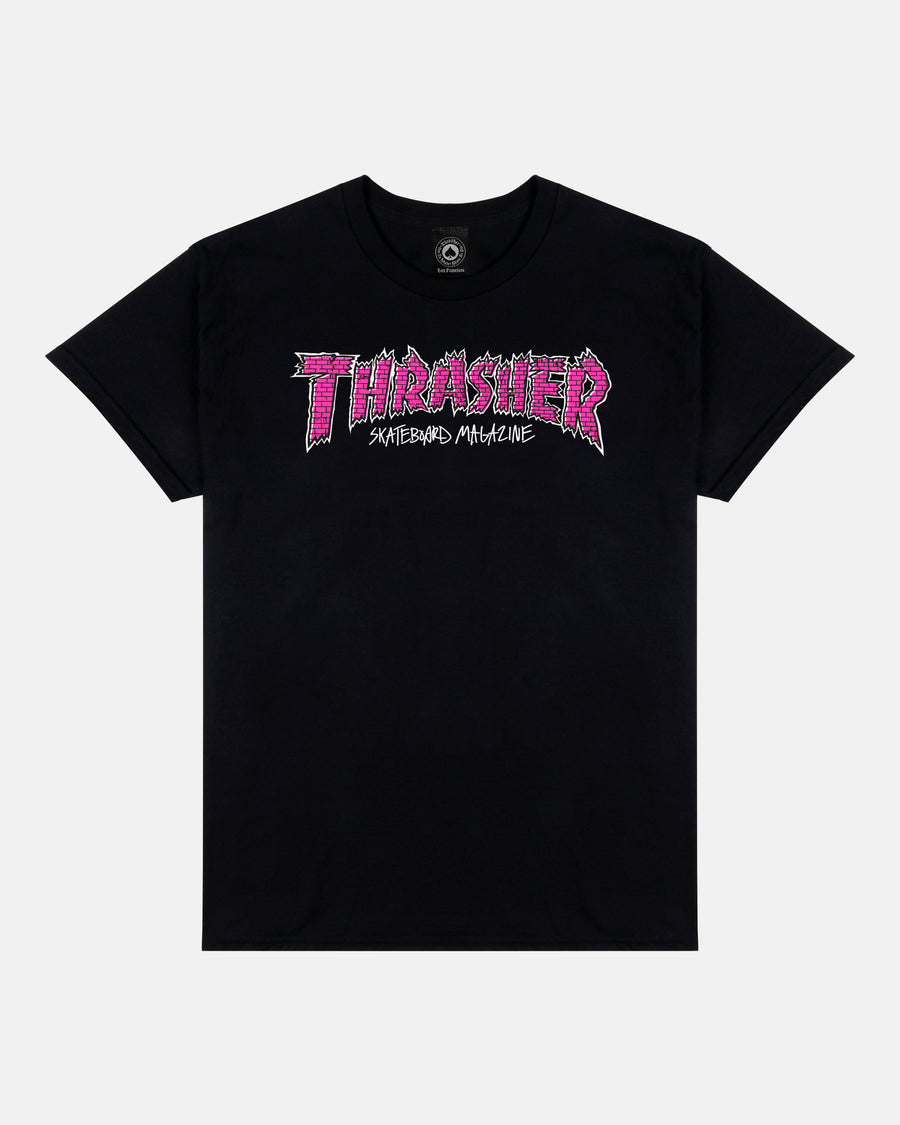 Thrasher Brick T Shirt Black Proline Skates