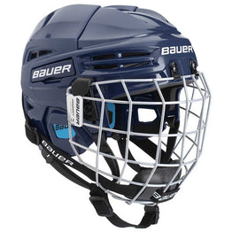 Bauer Prodigy Childrens Combo Hockey Helmet - Navy