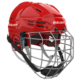 Bauer Re-Akt 55 Hockey Helmet Combo - Red