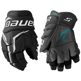 Bauer Supreme F50 Pro Junior Hockey Gloves - Black/White