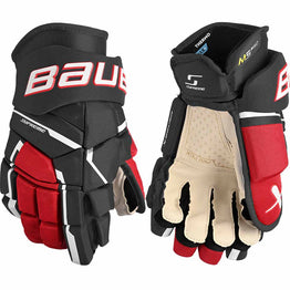 Bauer Supreme M5 Pro Intermediate Hockey Gloves - Black / Red