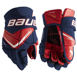 Bauer Vapor Fly40 Intermediate Hockey Gloves -  Navy / Red / White