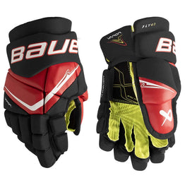 Bauer Vapor Fly40 Junior Hockey Gloves - Black Red