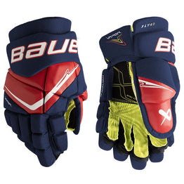 Bauer Vapor Fly40 Junior Hockey Gloves - Navy / Red / White