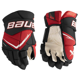 Bauer Vapor FlyPro Intermediate Hockey Gloves - Black / Red