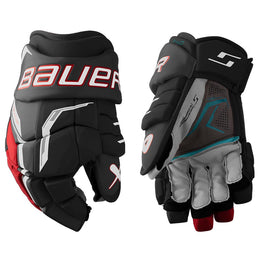 Bauer Supreme F40 Senior Hockey Gloves - Black/Red