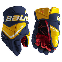 Bauer Vapor Fly40 Intermediate Hockey Gloves - Navy / Gold