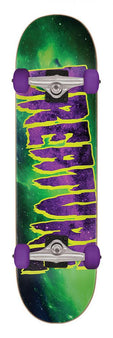 Creature Galaxy Logo Mid Complete Skateboard - Green / Purple