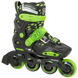 FR EZX Adjustable Inline Skates - Black / Lime