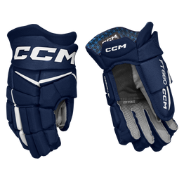 CCM Jetspeed FT880 Ice Hockey Gloves - Navy / White - Junior