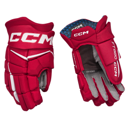 CCM Jetspeed FT880 Ice Hockey Gloves - Red / White - Senior