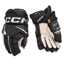 CCM Tacks XF Ice Hockey Gloves - Black / White - Junior