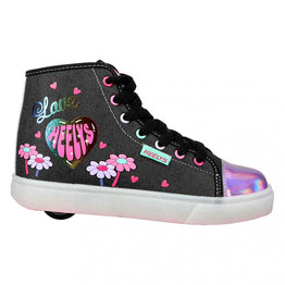 Heelys Veloz Shoes - Black / N. Pink / Rainbow