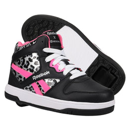 Heelys X Reebok BB4500 Mid Shoes - Black / True Pink / Snow Leopard