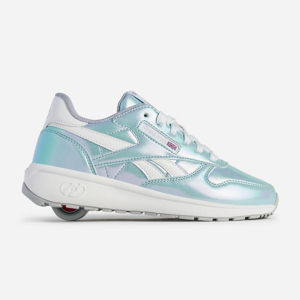 Heelys X Reebok Classic Shoes Silver Iridescent White
