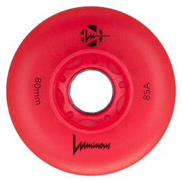 Luminous LED Light Up Inline Skate Wheels - Red / Red