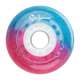 Luminous DUO LED Light Up Inline Skate Wheels - Galaxy /Purple 80mm/85a
