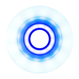 Luminous DUO LED Light Up Inline Skate Wheels - White Blue 80mm/85a