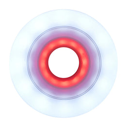 Luminous DUO LED Light Up Inline Skate Wheels - White Red 80mm/85a