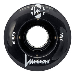 Luminous LED Light Up Roller Skate Wheels (4pk) 62MM - Black