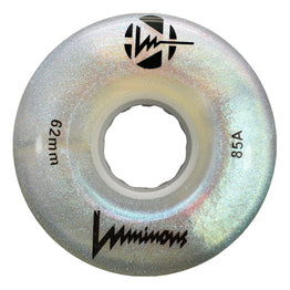 Luminous LED Light Up Roller Skate Wheels (4pk) 62MM - White Glitter
