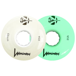 Luminous LED Light Up Roller Skate Wheels (4pk) 62MM - White Glow