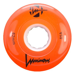 Luminous LED Light Up Roller Skate Wheels (4pk) 62MM - Orange