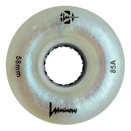 Luminous LED Light Up Roller Skate Wheel (4pk) - White Pearl - 58MM