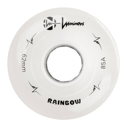 Luminous Sixies LED Light Up Roller Skate Wheels (4pk) 62MM - White Rainbow