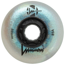 Luminous LED Light Up Inline Skate Wheels (4pk) - Black Pearl