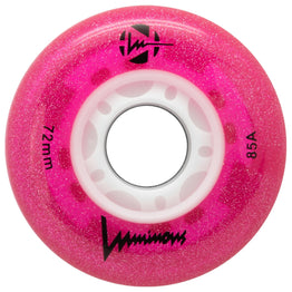 Luminous LED Light Up Inline Skate Wheels (4pk) - Pink Glitter