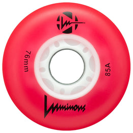 Luminous LED Light Up Inline Skate Wheels (4pk) - Red